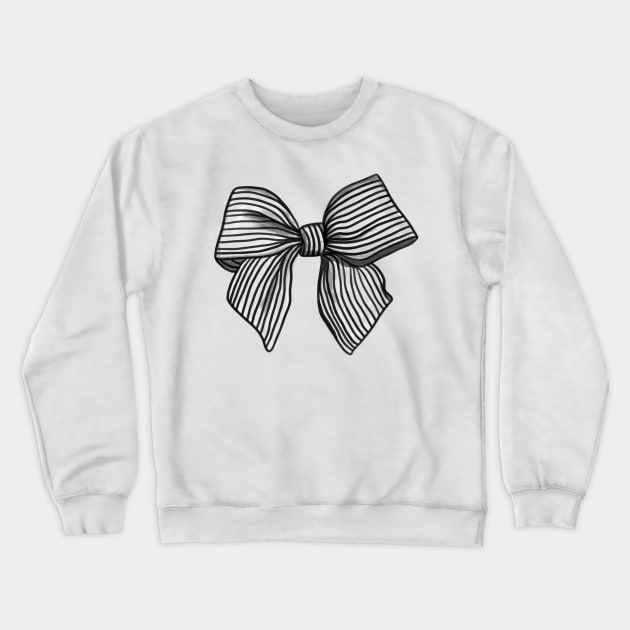 Coquette Black and White Bow Crewneck Sweatshirt by YourGoods